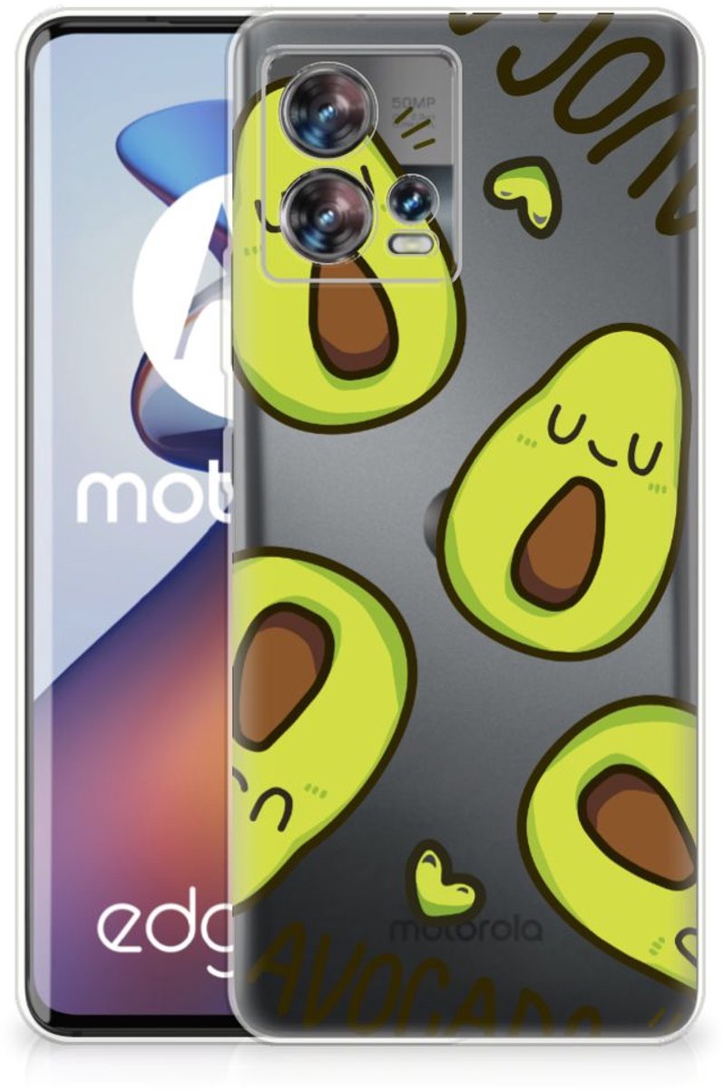 Motorola Edge 30 Fusion Telefoonhoesje met Naam Avocado Singing