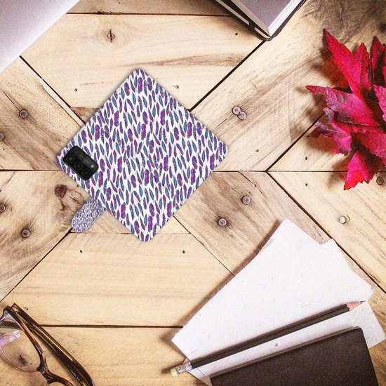 Coque de téléphone OPPO A54 5G | A74 5G | A93 5G Flip Cover Plumes Couleur