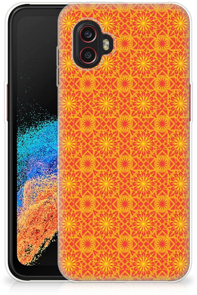 Back Cover voor Samsung Galaxy Xcover 6 Pro TPU bumper Batik Oranje