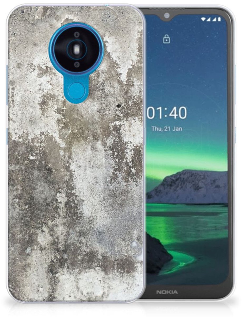 Nokia 1.4 TPU Siliconen Hoesje Beton Print
