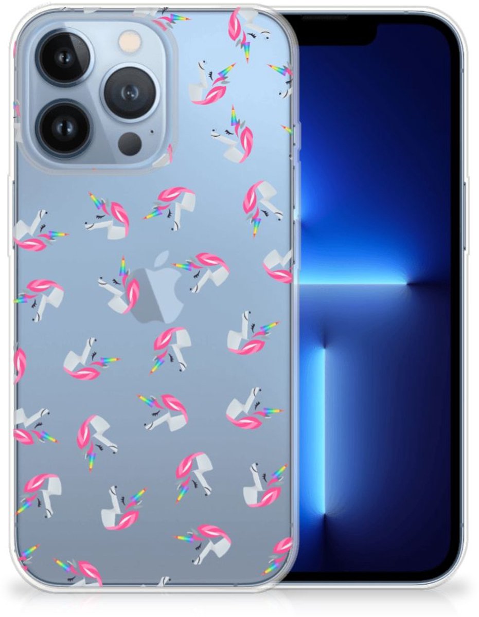 Back Cover voor TPU bumper voor Apple iPhone 13 Pro Unicorns