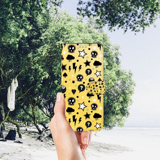 Étui portefeuille avec porte-cartes Samsung Galaxy A73 5G, Punk Yellow