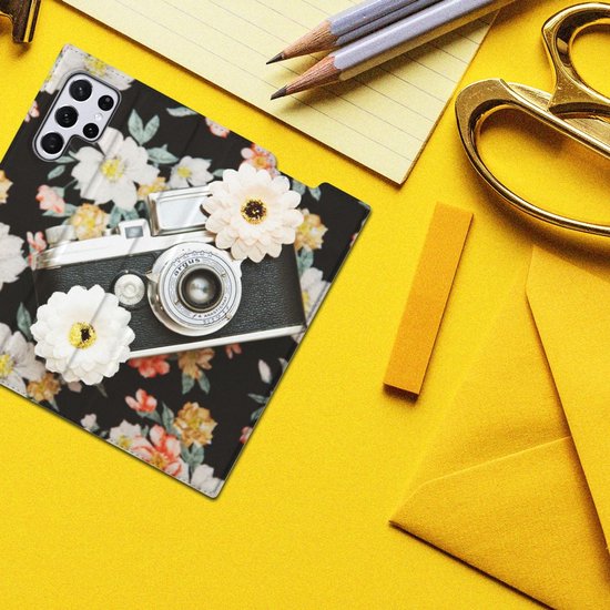 Couverture Samsung Galaxy S22 Ultra Smart Cover Vintage Camera