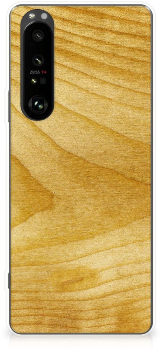 Sony Xperia 1 III Bumper Hoesje Licht Hout