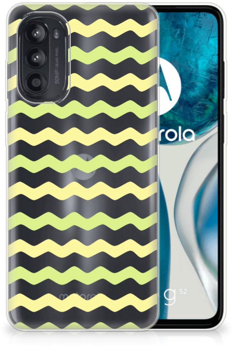 Motorola Moto G52/G82 TPU bumper Waves Yellow