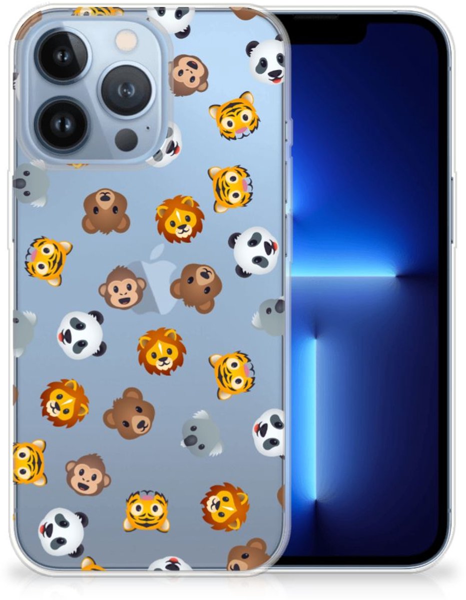 TPU bumper voor Apple iPhone 13 Pro Dieren Emojis