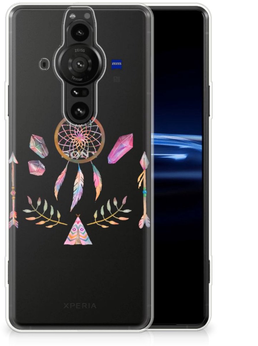 Sony Xperia Pro-I Telefoonhoesje met Naam Boho Dreamcatcher