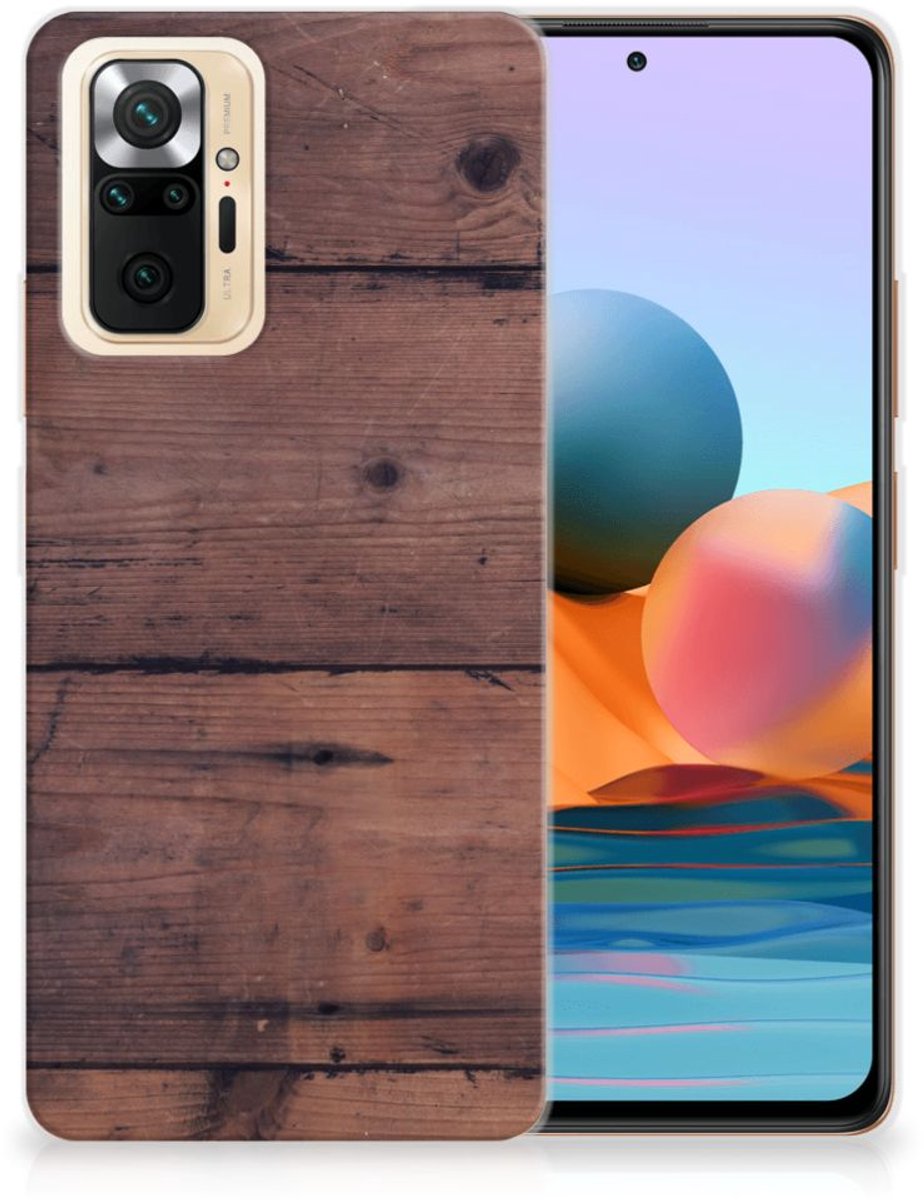 Xiaomi Redmi Note 10 Pro Bumper Hoesje Old Wood