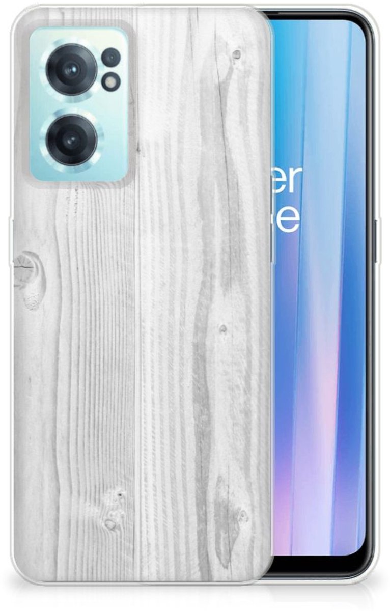 OnePlus Nord CE 2 5G Bumper Hoesje White Wood