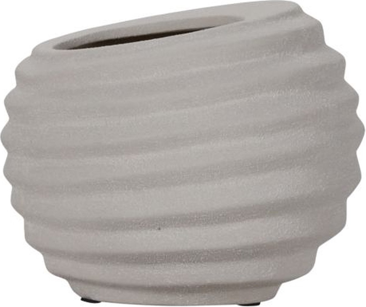 House Doctor Plantenpot Happ aardewerk zand Ø20 x 23cm