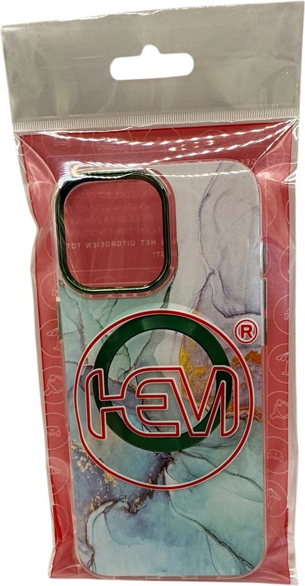 Coque HEM Artistic Green-Mint pour iPhone 14 Pro Max - Coque compatible Magsafe - Coque arrière antichoc