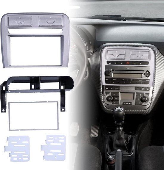Telaio Autoradio 2 Din Per Skoda Octavia 2004-2010 | Cornice Fascia In ABS Per GPS E Sterzo | Adattatore Universale