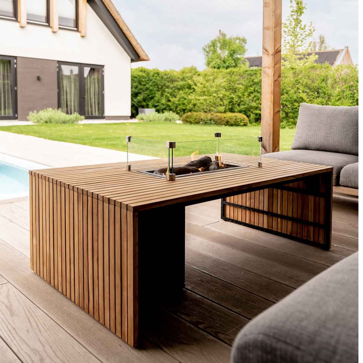 Cosi Cosibridge 140 - Fire Table - Teak