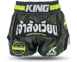 King Muay Thai Kickboxing Shorts KPB Origin 3 Zwart Neon Groen - XXL
