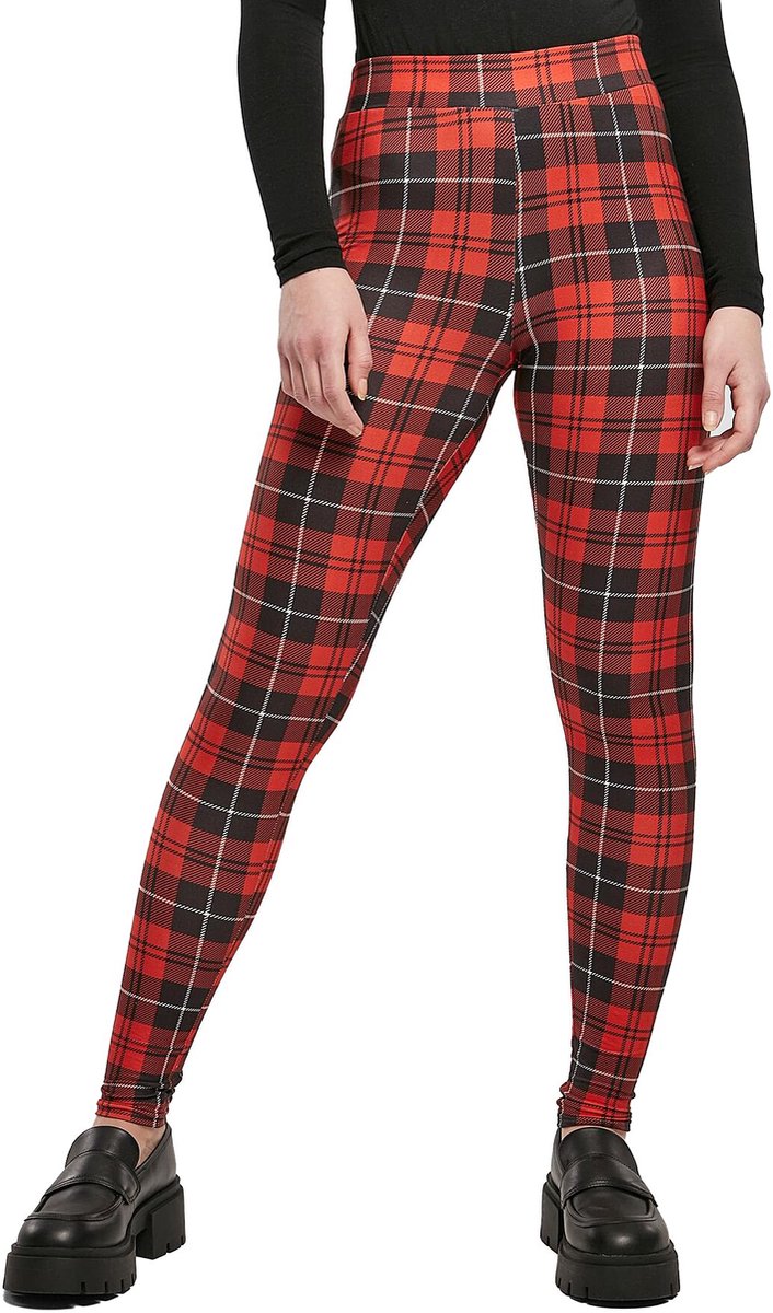 Urban Classics Soft AOP Dames Legging – 4XL Rood