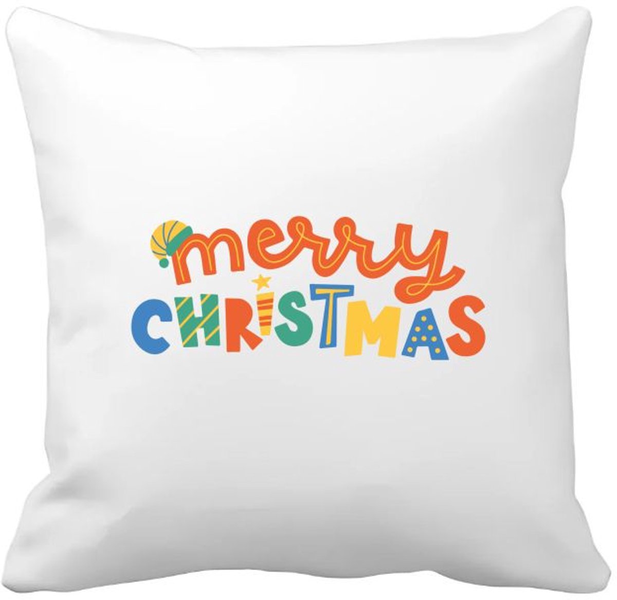 Akyol kerst merry christmas Kussen hoes - Kerstmis - kerst beker - winter - kerst - christmas - kerst cadeau - 40 bij 40 cm Multicolor