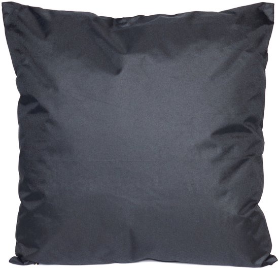 Collection Anna Coussins décoratifs d'extérieur ou de jardin - 4x - noir - 60 x 60 cm - intérieur/extérieur - coussins de banc de jardin