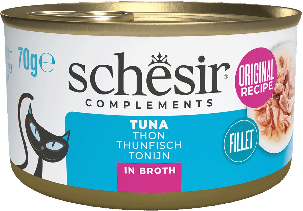 Schesir Schesir Kattenvoer Gekookte Tonijn 70 gr