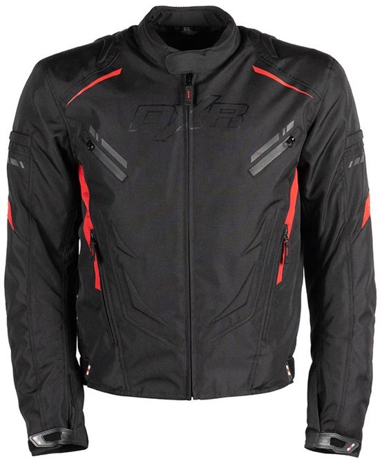 Veste moto TRUSTER Homme 4 saisons Zwart/Rouge S Homologué CE par MOTOBLOUZ