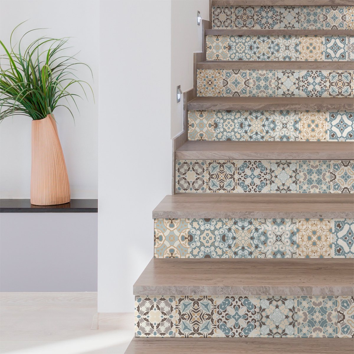 Traptegelstickers - STIJLVOLLE ORNAMENTEN - 2 stroken van 15x105 cm
