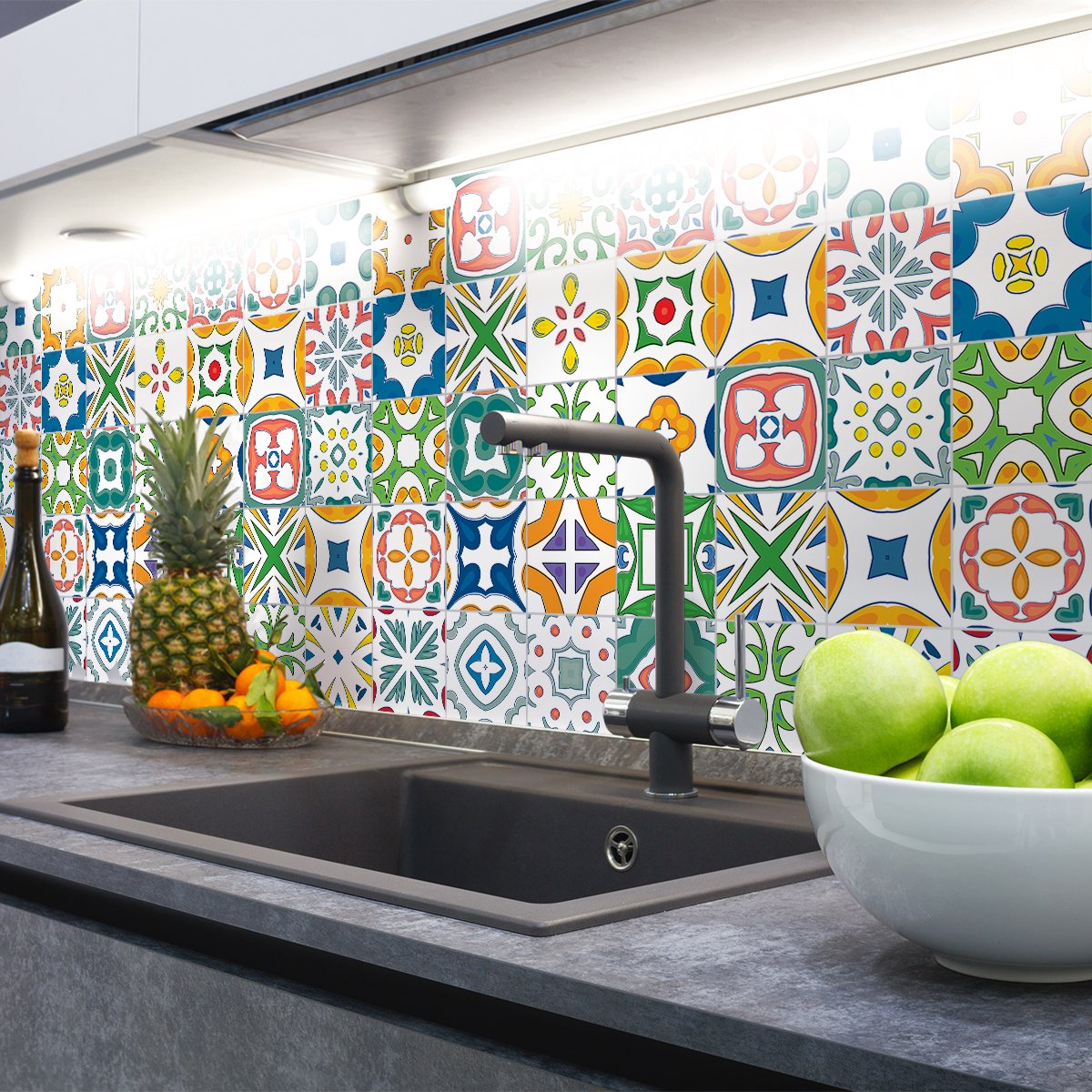 Zelfklevende tegelmuurstickers voor keuken en badkamer - 24 Duccia Azulejos tegelstickers