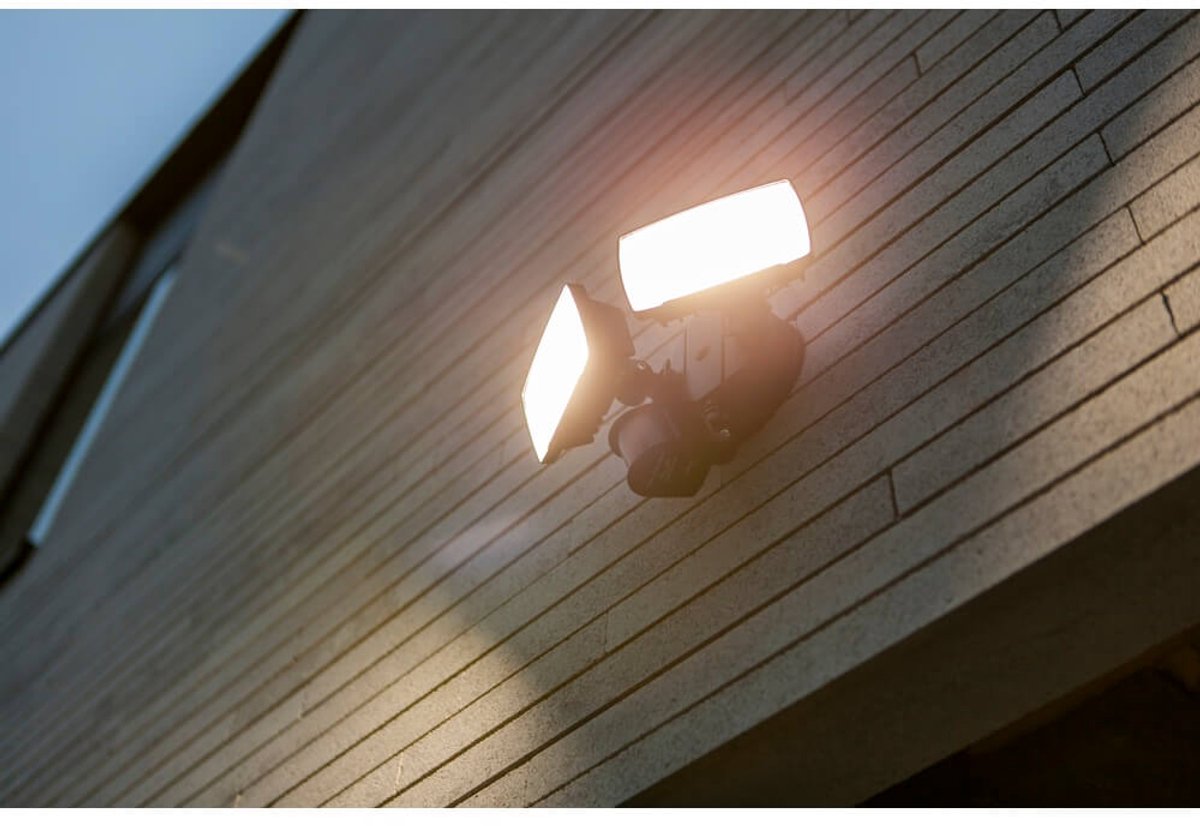 Lutec Chimera - LED security wandlamp voor buiten - Tweekoppig