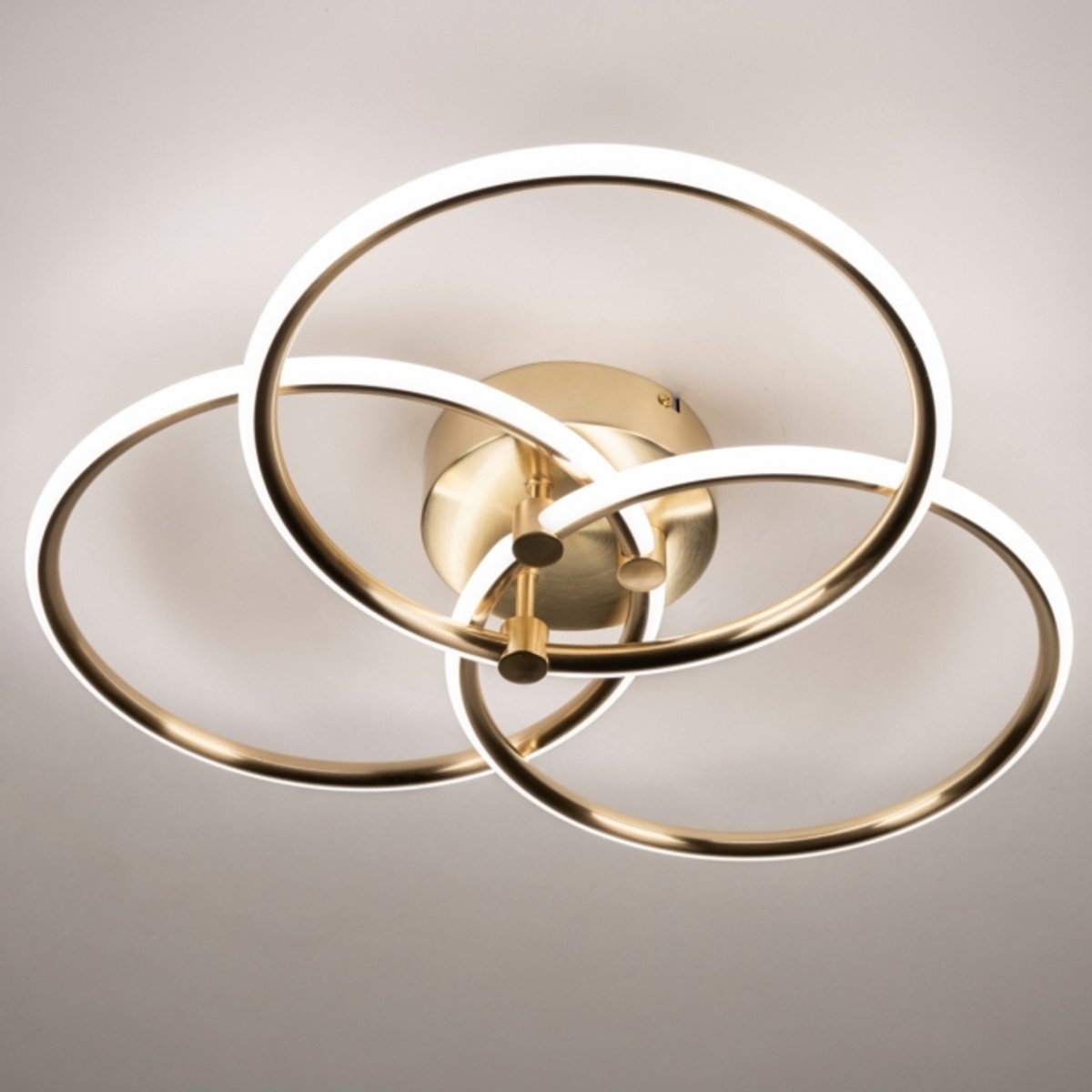 Lumidora Plafondlamp 75022 - Plafonniere - CUZCO - 3 Lichts - Ingebouwd LED - 24.0 Watt - 2400 Lumen - 2700 Kelvin - Goud - Messing (kleur) - Kunststof