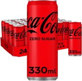Frisdrank coca cola zero blik 330ml - 24 stuks