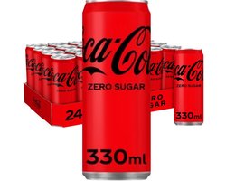 Frisdrank coca cola zero blik 330ml - 24 stuks