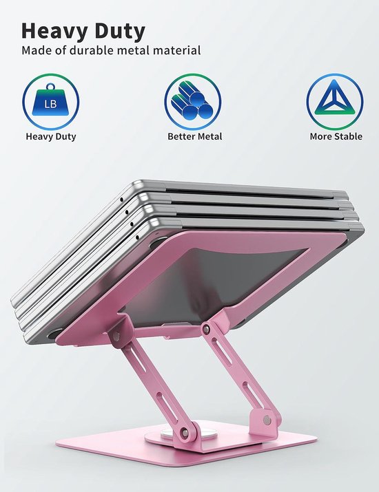 360° Verstelbare Ergonomische Laptopstandaard met Koeling