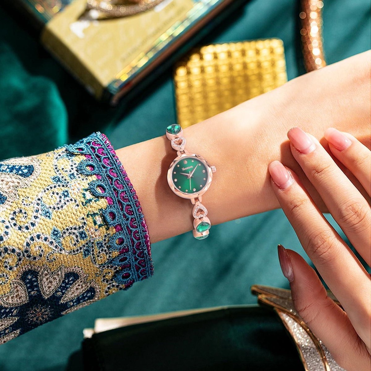 Crystal Mesh Armband - Vrouwen Horloges Roestvrij Staal - Vrouwen Quartz Diamant - Classic Fashion - Rome Rose Gold Armband