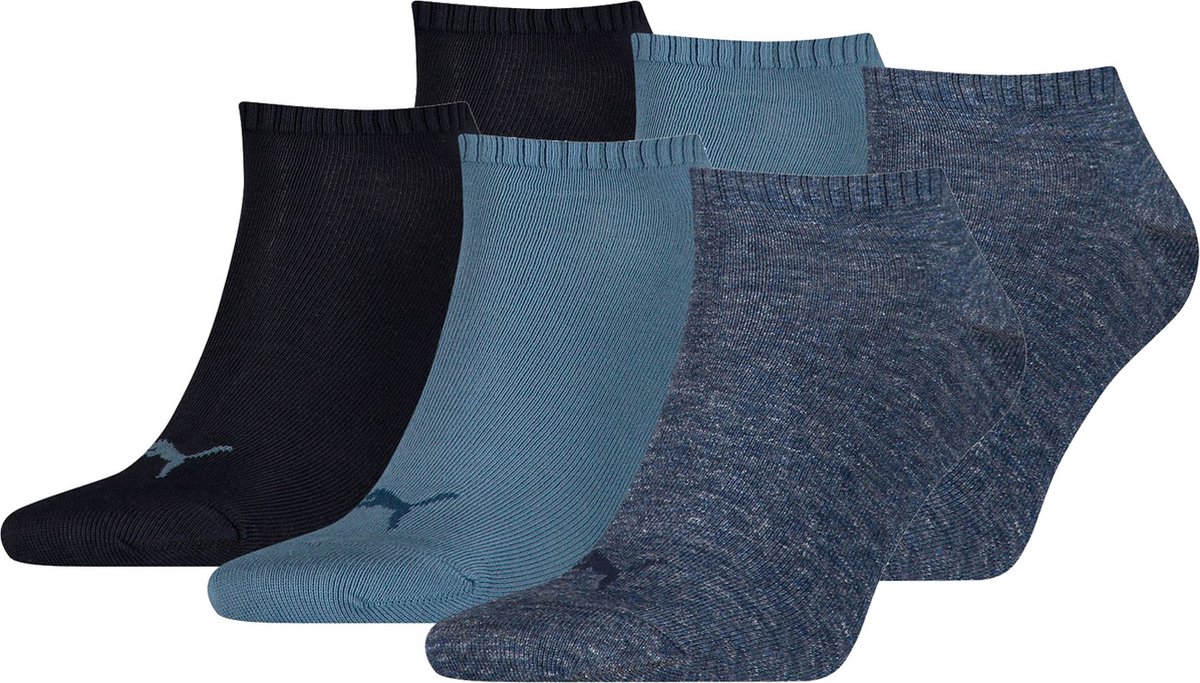 SOKKEN 6 paar Puma sneaker onzichtbare sokken 49 Unisex sokken voor dames en heren Blauw