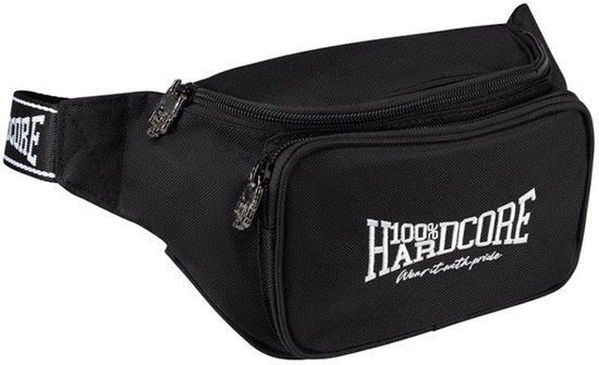 Heuptas Gabber 100% Hardcore Festival Essential Hip Bag Heuptas, Uniseks, Zwart/roze, Zwart, één Maat Polyester Heuptas