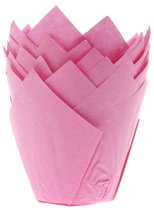 Bol.com House of Marie Muffin Bakvormen - Muffin Vormpjes Papier - Tulp Roze - pk/36 aanbieding
