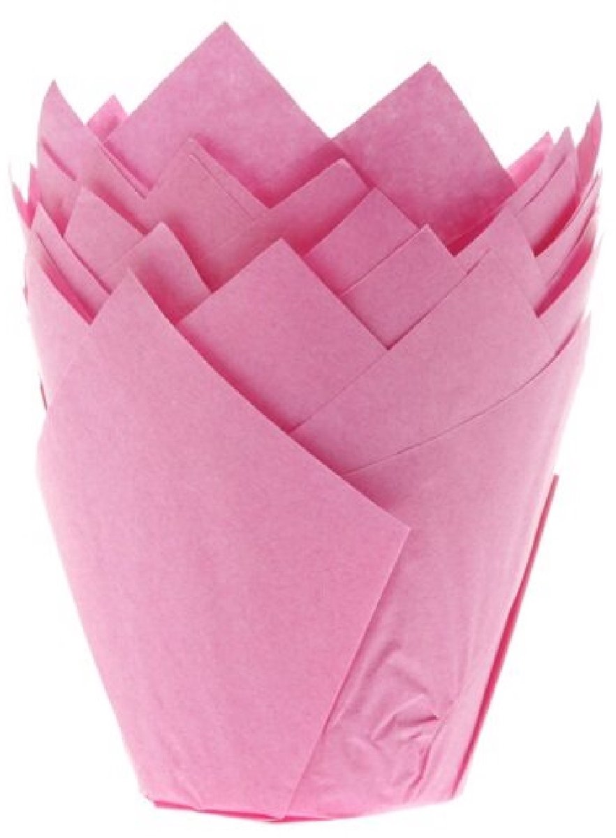 House of Marie Muffin Vormpjes Tulp Roze pk/36