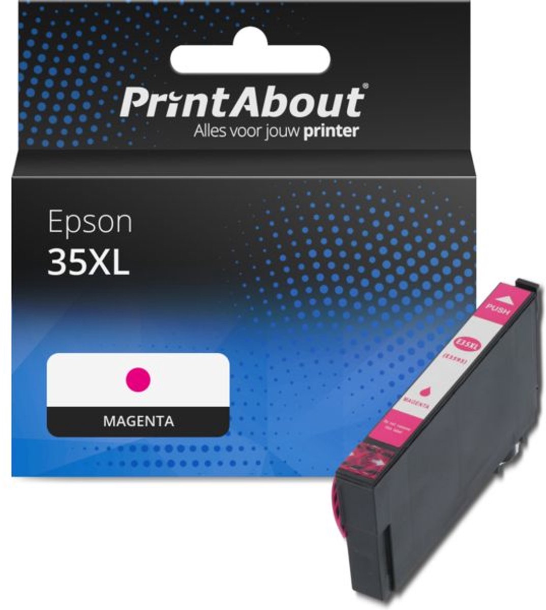 PrintAbout Huismerk Epson 35XL (C13T35934010) Inktcartridge Magenta Hoge capaciteit