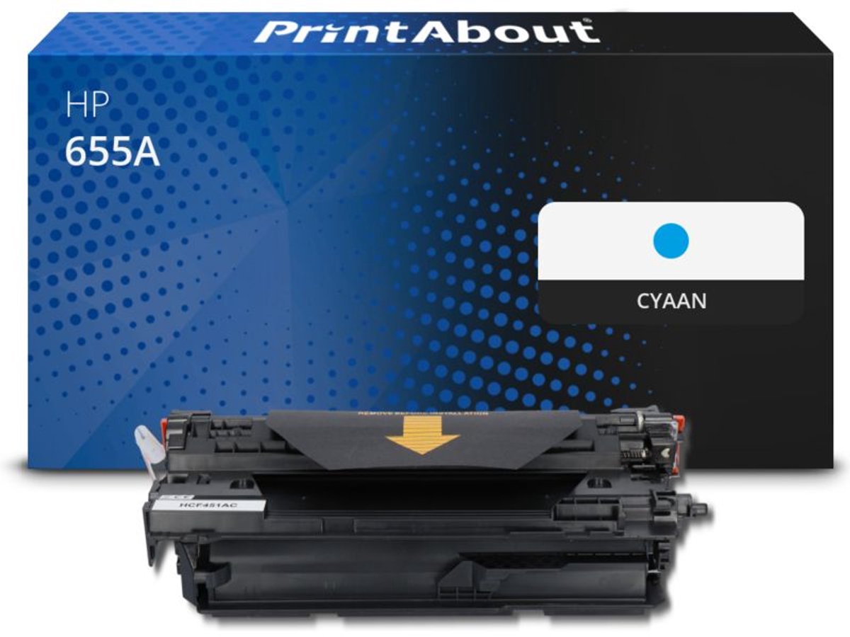 PrintAbout Huismerk HP 655A (CF451A) Toner Cyaan