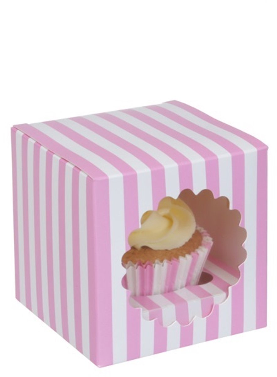 Cupcake Doosje voor 1 cupcake | House of Marie |Circus Pink |3st.