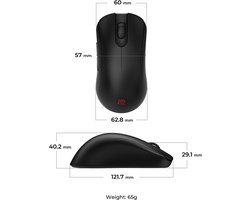 BenQ ZOWIE ZA13-DW 4K draadloze muis voor e-sports - Sports Science - Verbeterde 4K-receiver - 65 g - Symmetrisch - Geen driver nodig - 3950 sensor - 4K pollingrate