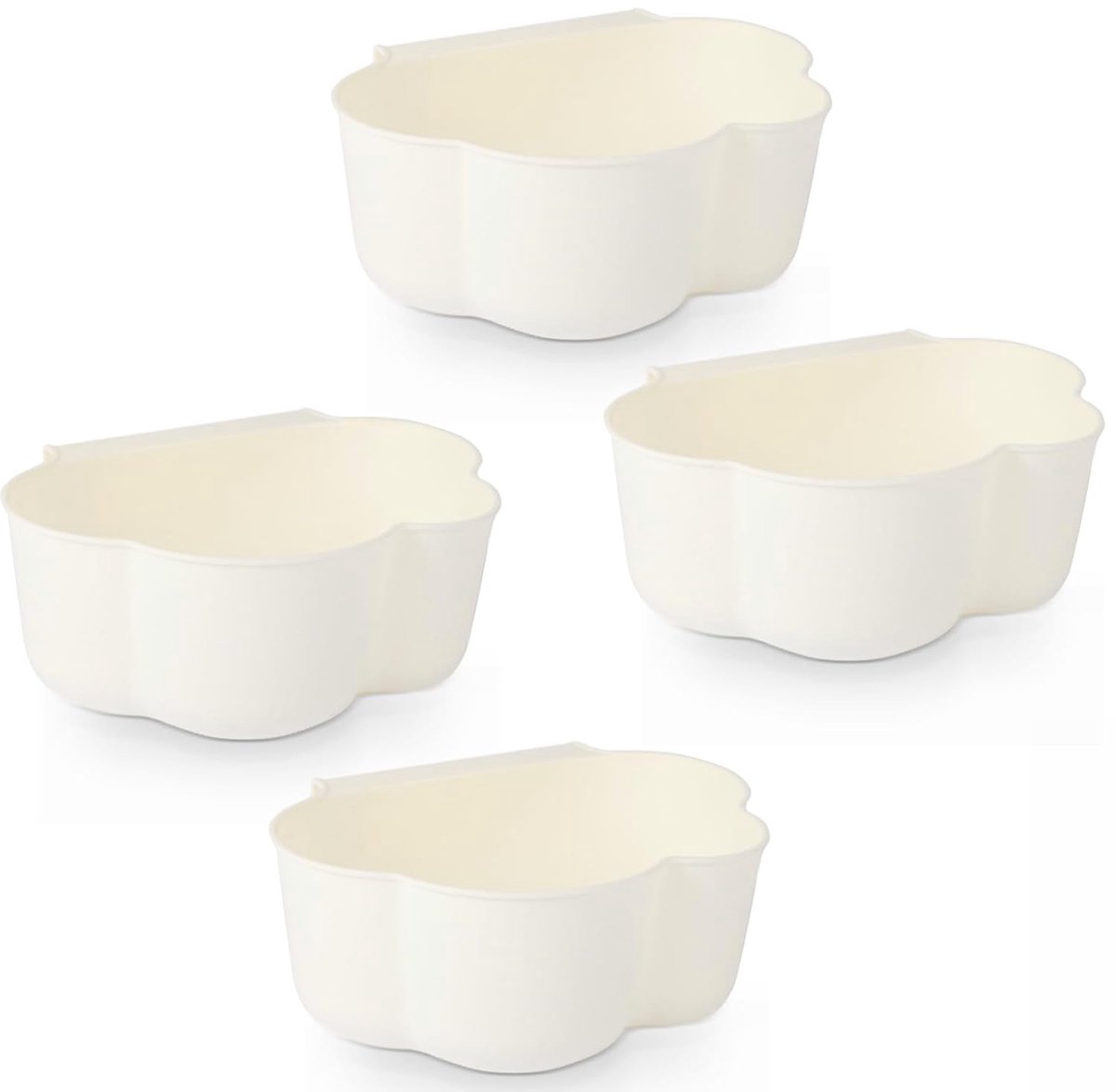 Hanging Kitchen Trash Bins - 4-Pack Space-Saving Organizers for Food Waste