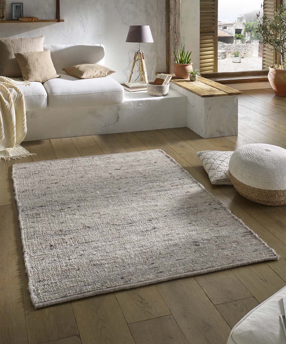 Tapeso Wollen vloerkleed - Bokn lichtgrijs 200x290
