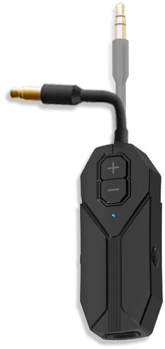 Bluetooth 5.4 audio transmitter en receiver - o.a. voor verbinden Airpods, koptelefoon en speaker - 3.5mm jack AUX - 7 uur batterij - speaker - bluetooth zender en ontvanger - auto draadloos - zwart