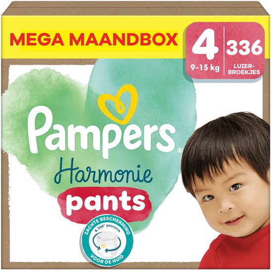 Pampers - Harmonie Pants - Maat 4 - Mega Maandbox - 336 stuks - 9/15 KG