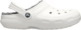 Crocs Classic Lined Clog - Volwassenen - Clogs - Wit/Grijs - Maat 41/42