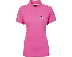 PK International - Performance Polo - Polo - Royal - Technische Pique stof - onzichtbare rits - Fluo Pink - Fel Roze - M/38