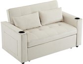 Canapé-lit pliant multifonction Merax – Canapé-lit 3 en 1 – Coussins et porte-gobelet – Convient pour salon, chambre et Home cinéma