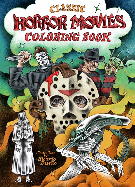 Classic Horror Movies Coloring Book - cover