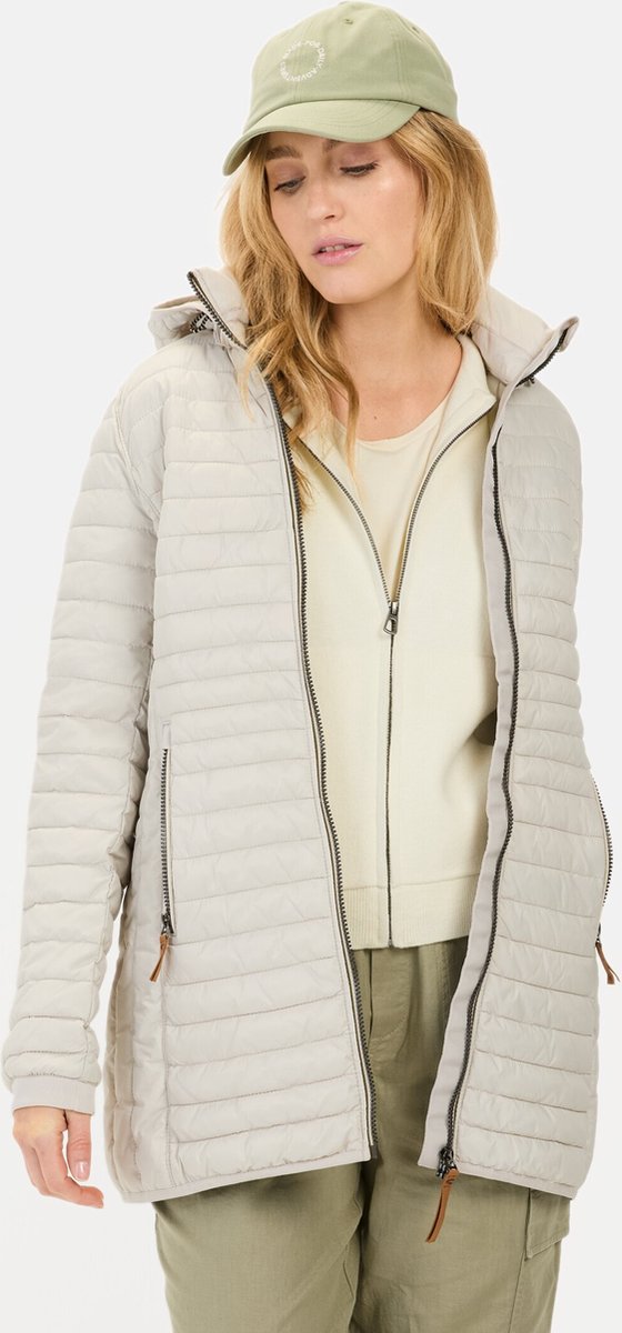 camel active Gewatteerde jas van gerecycled polyamide (GRS-gecertificeerd) - Maat womenswear-36 - Pearl wit