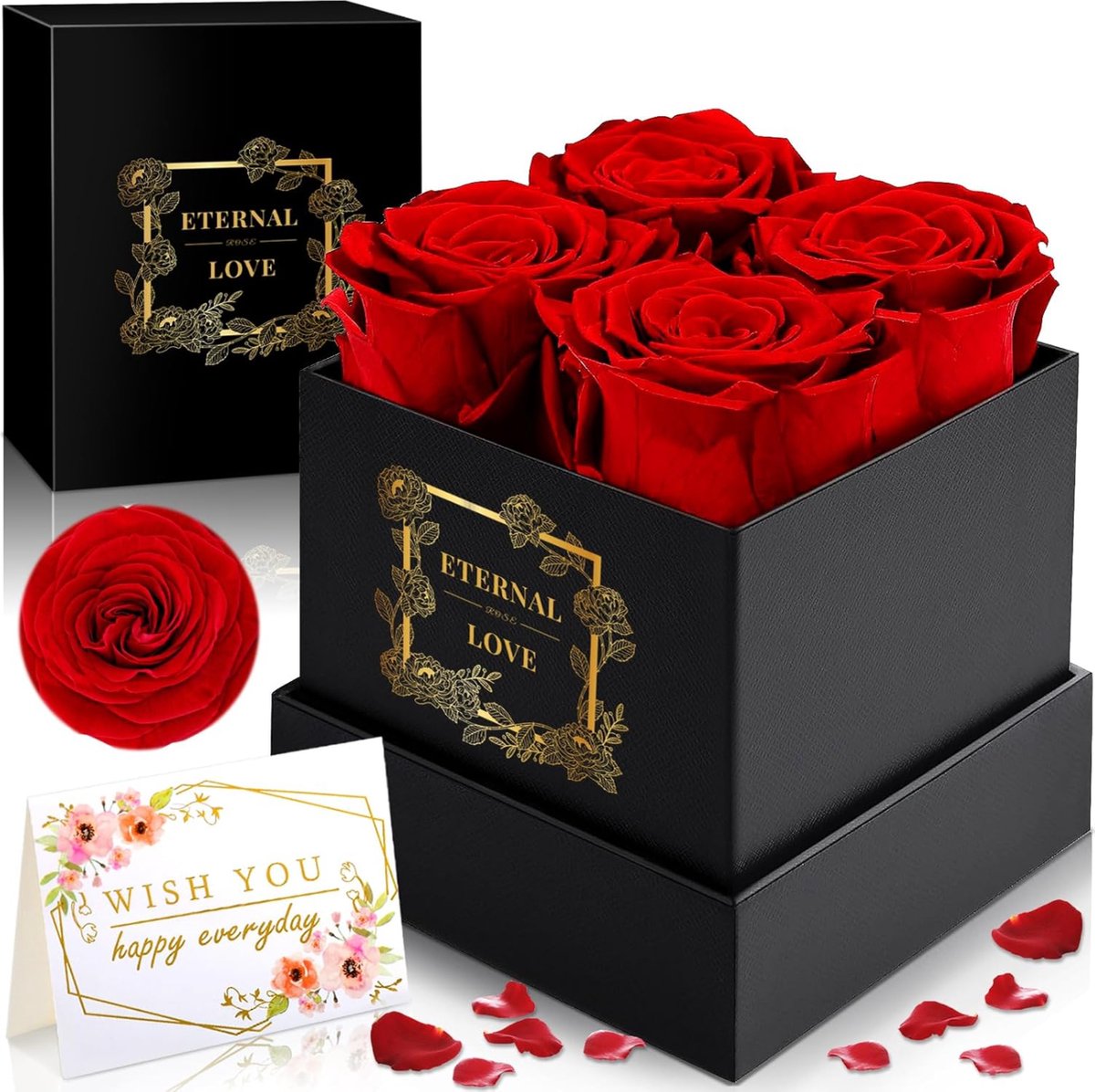 Antiek muziekdoosje - Gegraveerd met romantisch ontwerp - Valentijnscadeau voor vrouw of vriendin - Uniek verjaardagsgeschenk met handgeslingerde melodie.