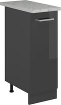 Armoire à Cuisine Vicco R- Line – 30 cm WB Marbre Anthracite Haute Brillance WB Marbre